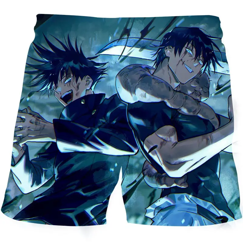 New Anime Jujutsu Kaisen 3D Printed Swimming Shorts Men Summer Beachwear Loose Swim Trunks Kpop Swimsuits Shorts