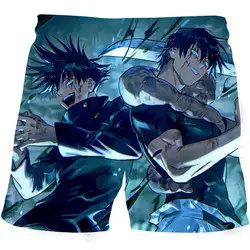 Jujutsu Kaisen-pantalones cortos de baño con estampado 3D para hombre, bañadores holgados de estilo Kpop, ropa de playa de verano, novedad