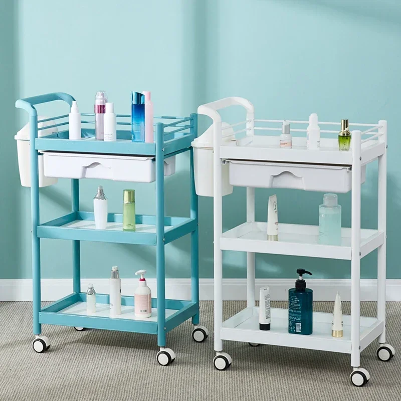 Italian Style Storable Trolley Originality Barber Shop Modern Trolley Multifunctional Nail Salon Furniture Skjuta En Vagn HBSC