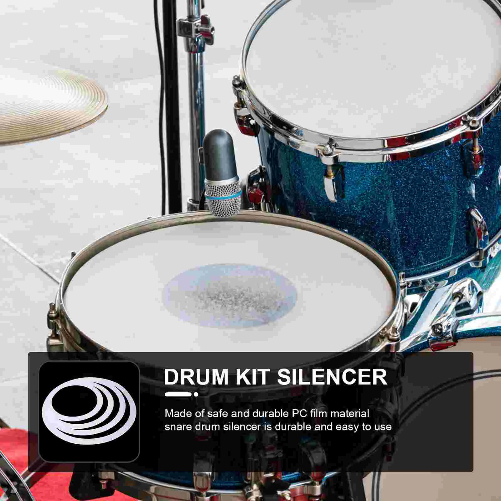 4 Pcs Drum Set An Fittings for Kit Practice Accessories Polyacid Film Mute Rings Parts Home Snare