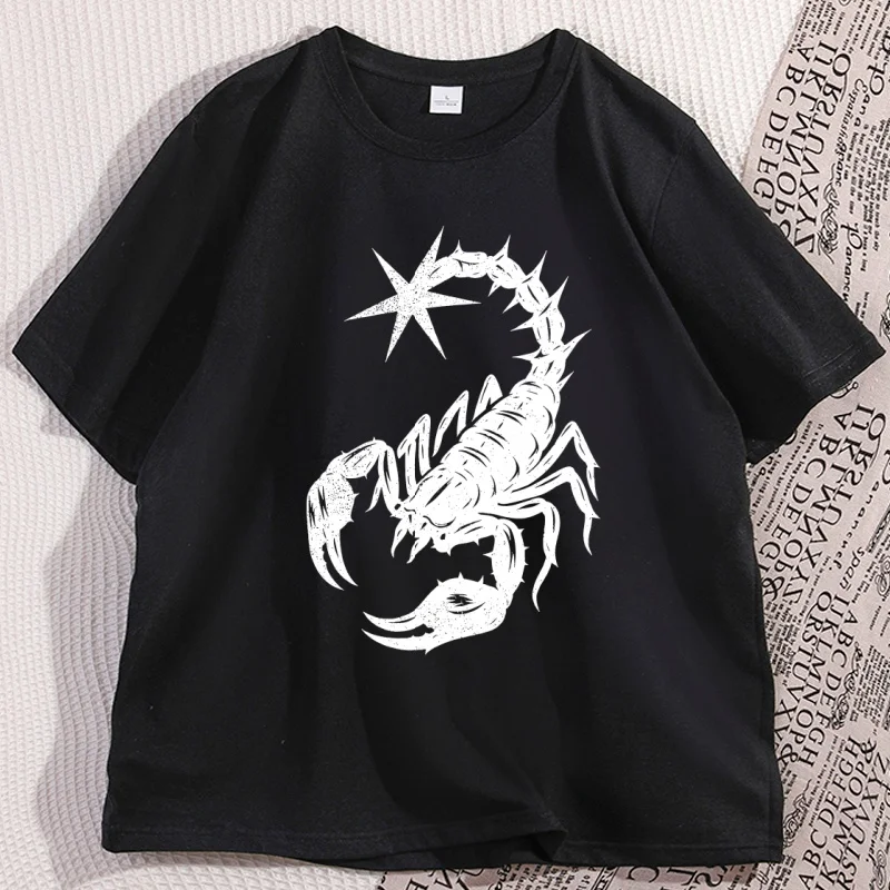 

Y2K Scorpion T Shirt Men Women Y2k Graphic Tees Funny Cotton Short Sleeve Round Neck Tshirt Men's Streetwear High Quality Tops