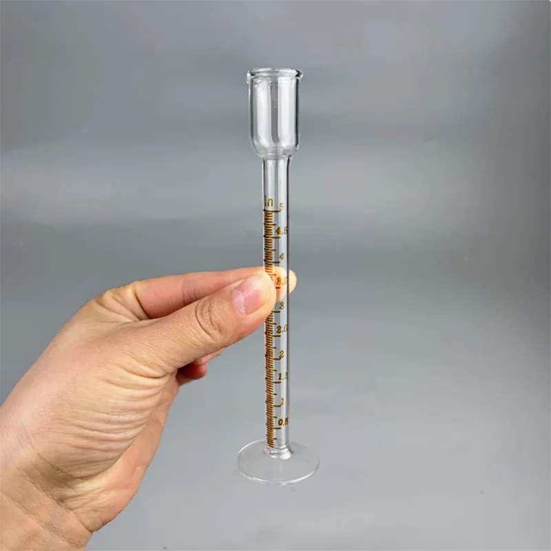 Measuring glass measuring cylinder high-precision small measuring cylinder with liquid adding cup 0.5ml 1ml 2ml5ml10ml