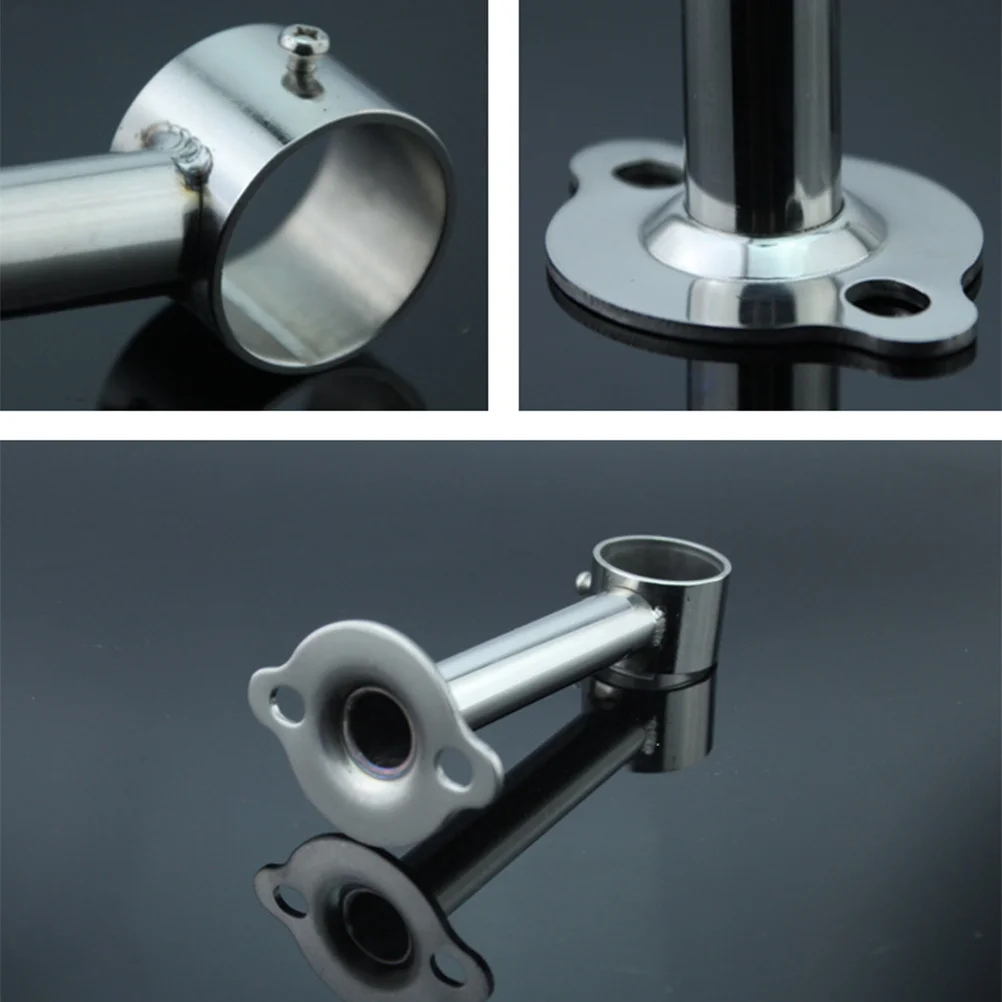 

2pcs 32Mm Thickened Stainless Steel Rod Brackets For Flange Seat Round Hanging Bar Mounting Hardware Heavy Duty Closet Shower