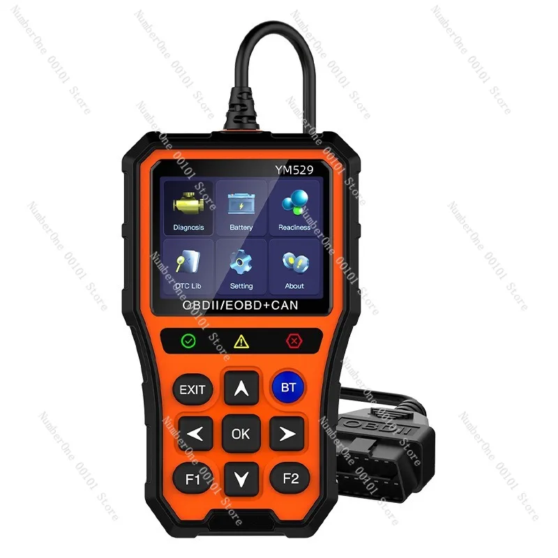YM529 OBD2 Scanner, Car Engine Code Reader & Battery Tester, Auto Diagnostic Tool