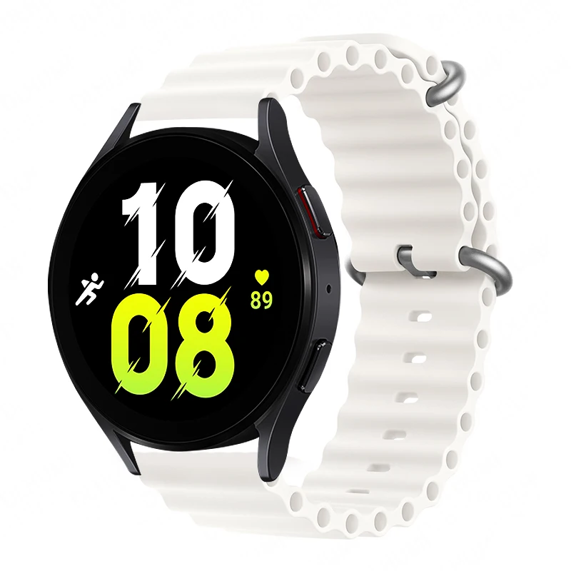 Bracelet océan pour Samsung Galaxy Watch, 22mm 20mm, en Silicone, pour montre 4 classic 5 Pro 3/active 2/Gear S3 Huawei Watch GT 2 3 pro