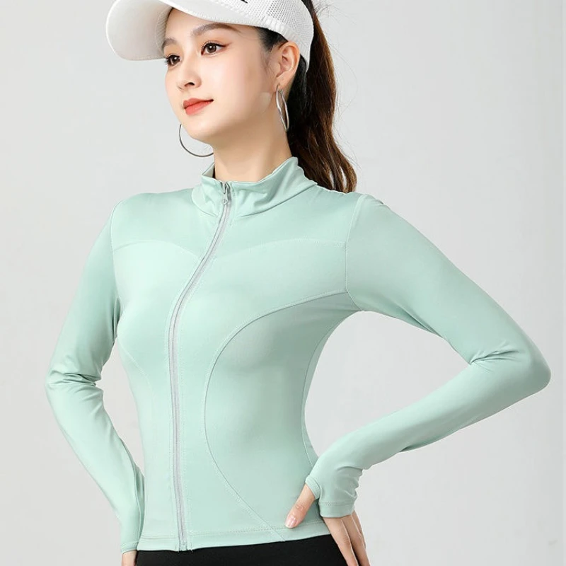 

Одежда для йоги, летняя солнцезащитная одежда, женская уличная одежда, облегающие быстросохнущие топы для бега и фитнеса