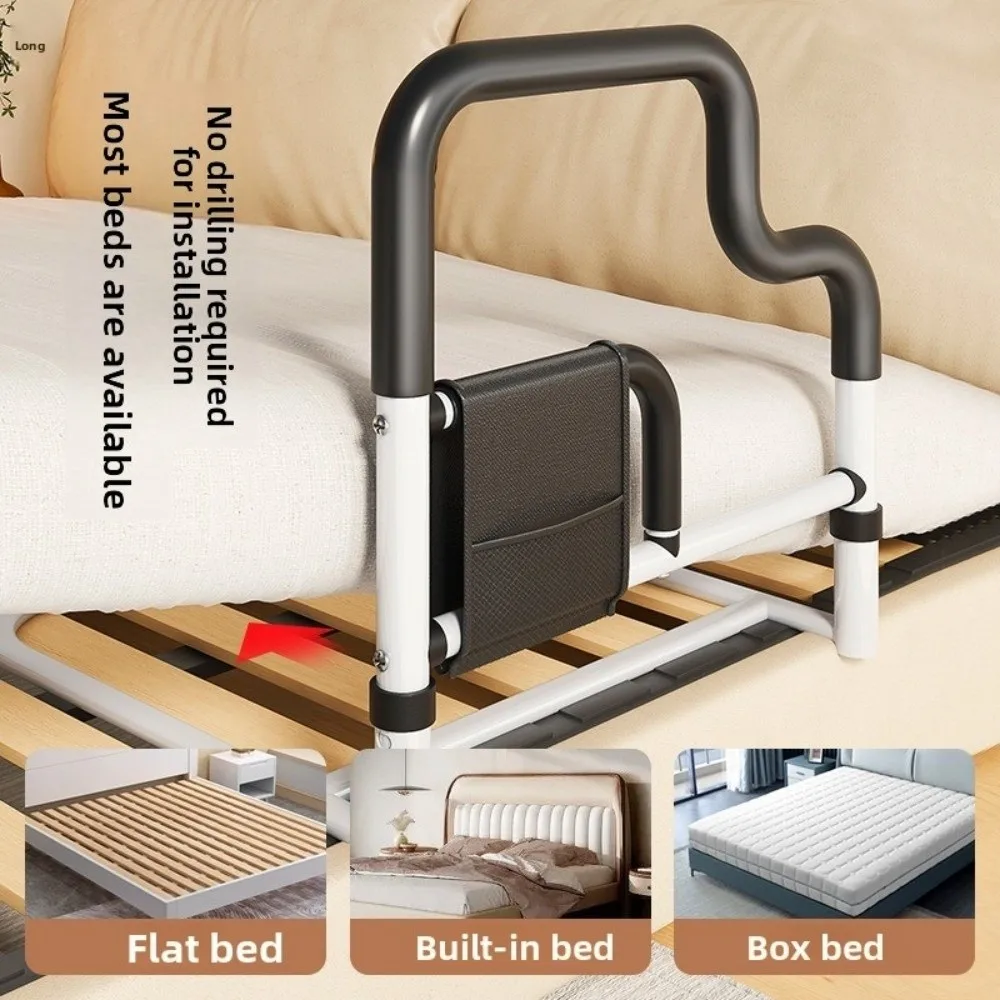Adjustable Bed Rail Guard Anti Fall Assistive Side Railing Bedside Guardrails Sturdy Non Slip Elderly Bed Lift Tool