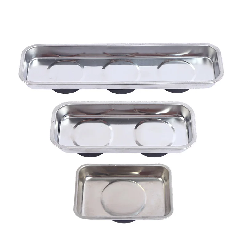 Round /Square Magnetic Bowl, Durable with Magnetic Stainless Steel Parts Tray for Easy Access and Prevention of Parts Loss