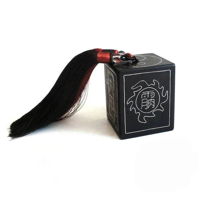 Sun and Moon Shuanghui Liuding Liujia Taoist six-sided printing red sandalwood inlaid with silver silk