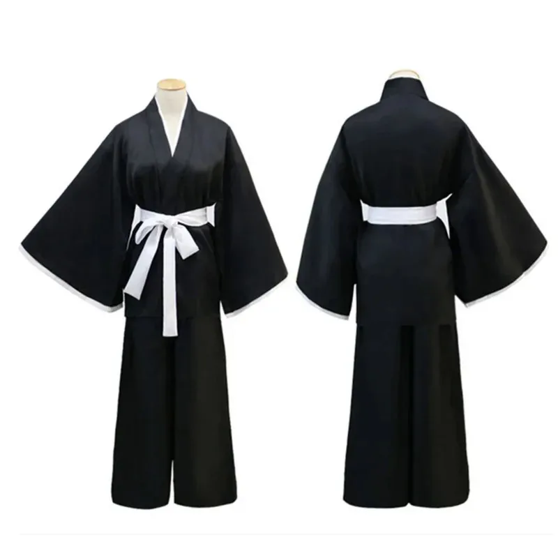 Bleach Cosplay Kuchiki Rukia Wigs and Kimono Uniform Halloween Costume For Woman Die Pa Anime Clothes Deguisement Disfraz Hombre