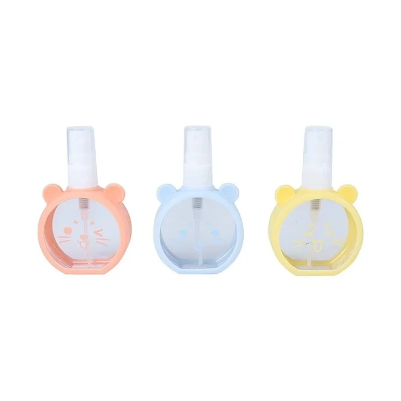 55ml Cartoon Cat Small Spray Refillable Bottle Disinfection Alcohol Fine Makeup Bottle Cute Silicone Cover Perfume Spray Bottle