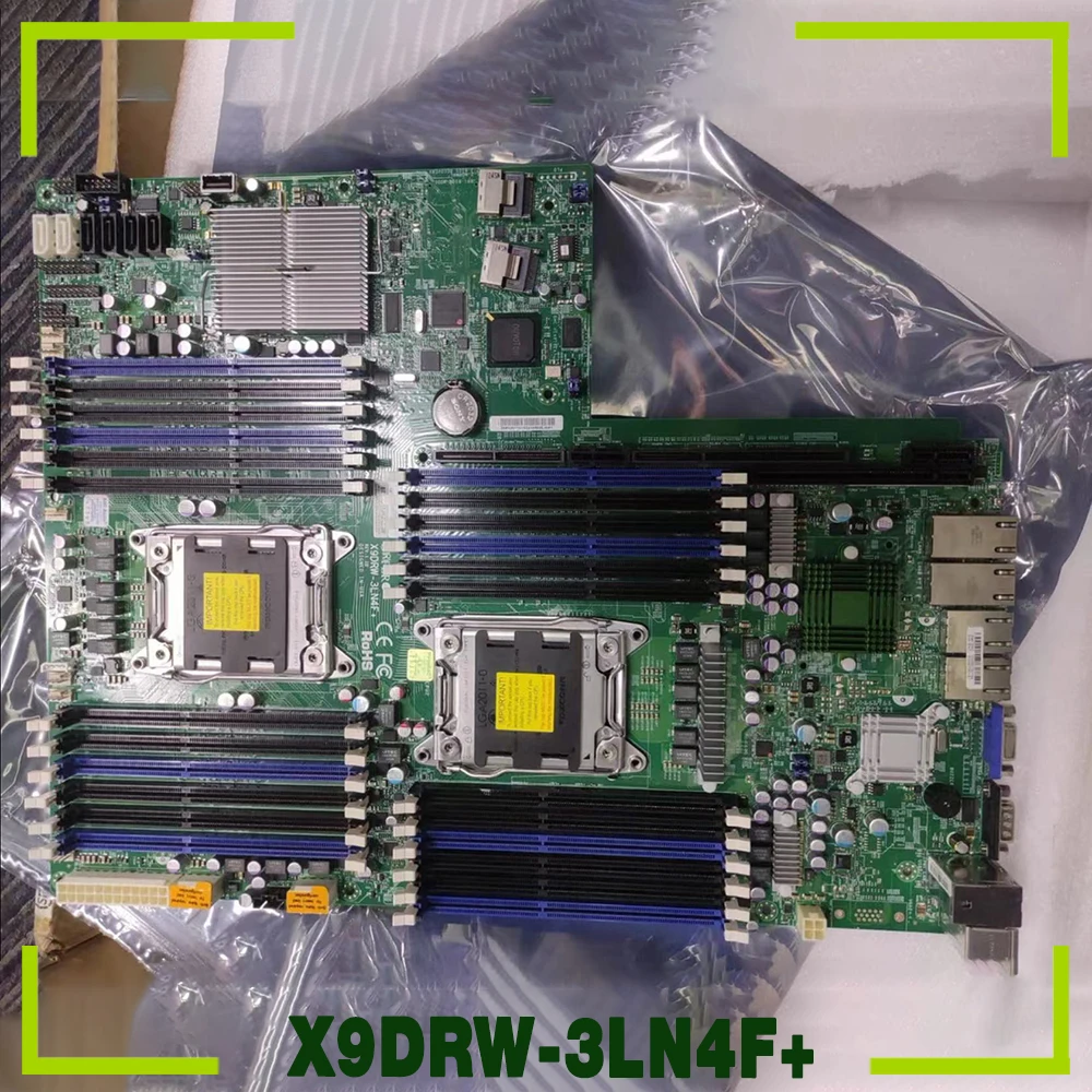 For Supermicro Server Motherboard Xeon E5-2600 V1/V2 Family DDR3 LGA2011 X9DRW-3LN4F+