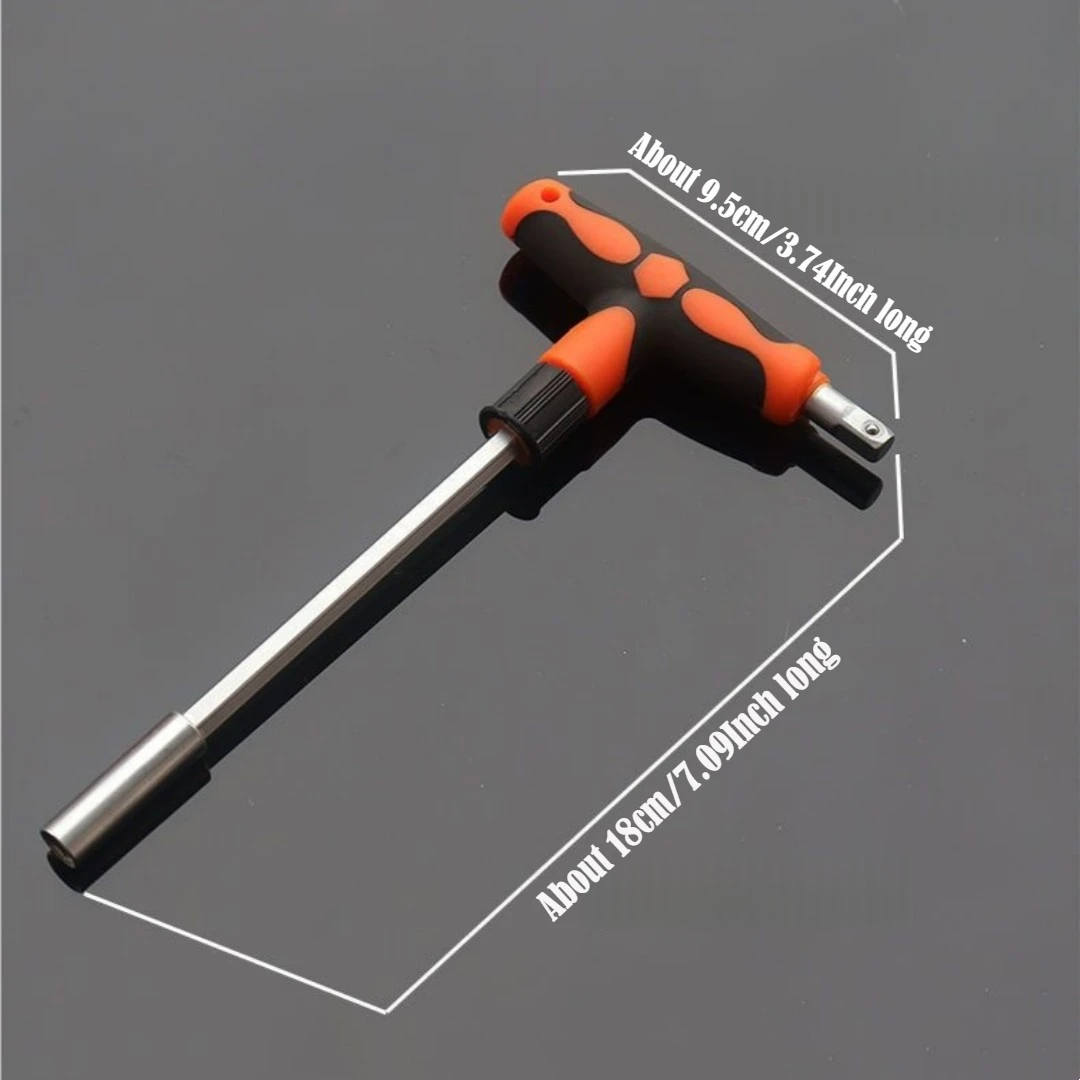 Screwdriver Set with T-shape Cross and Straight Slot Hexagon and Plum-shaped Heads Plus Socket Set for DIY Lovers Maintenance