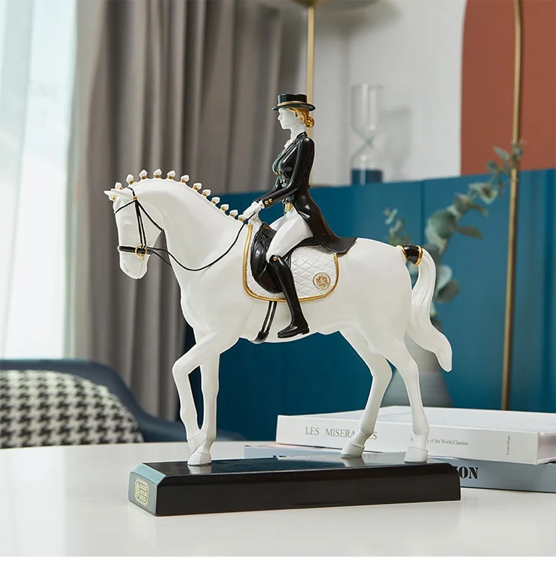 British Equestrian Dressage Riding Character Home Living Room Study Horse Ornament