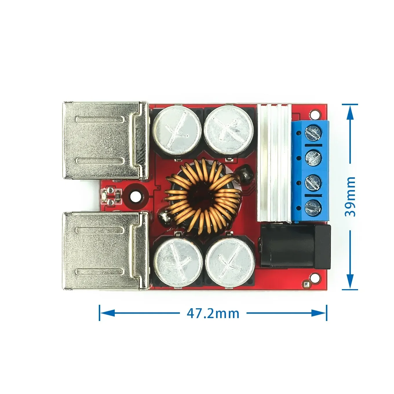 

DC-DC vehicle charging module 8V-35V 5V 8A power supply depressurization module 4 port USB output mobile charger