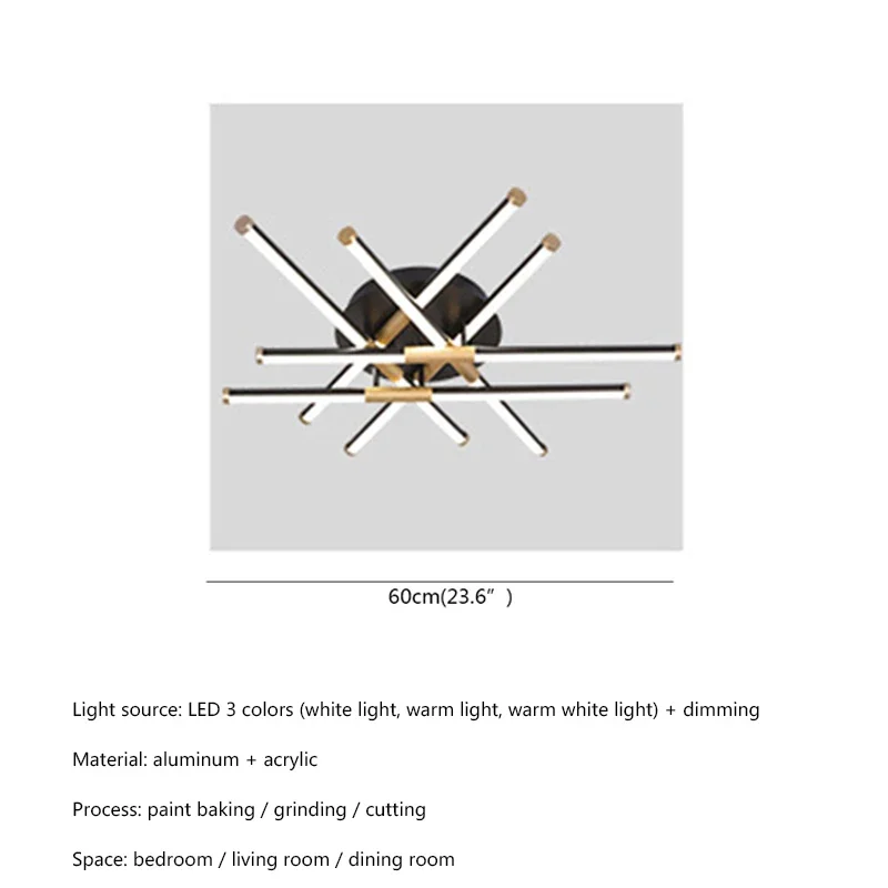 SEAN Postmodern Ceiling Lamp Creative Simple Design LED Long Light Fixtures Strip For Home Living Room Bedroom Decor