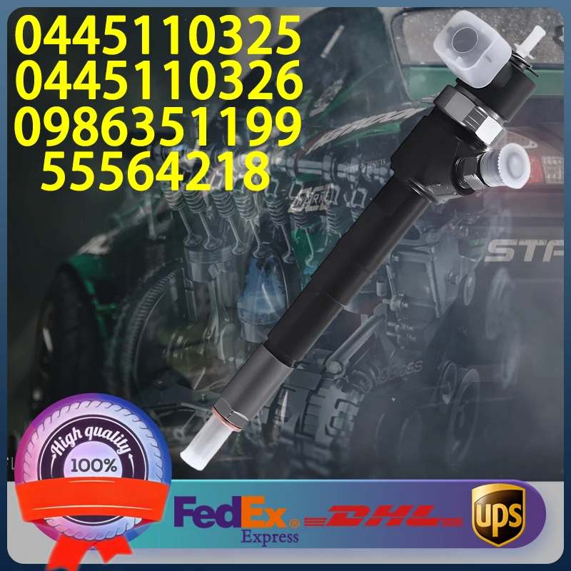 

0445110325 0445110326 0986351199 55564218 95517501 Common Rail Injector For Opel Chevrolet Aveo Vauxhall Meriva 1.3 Engine