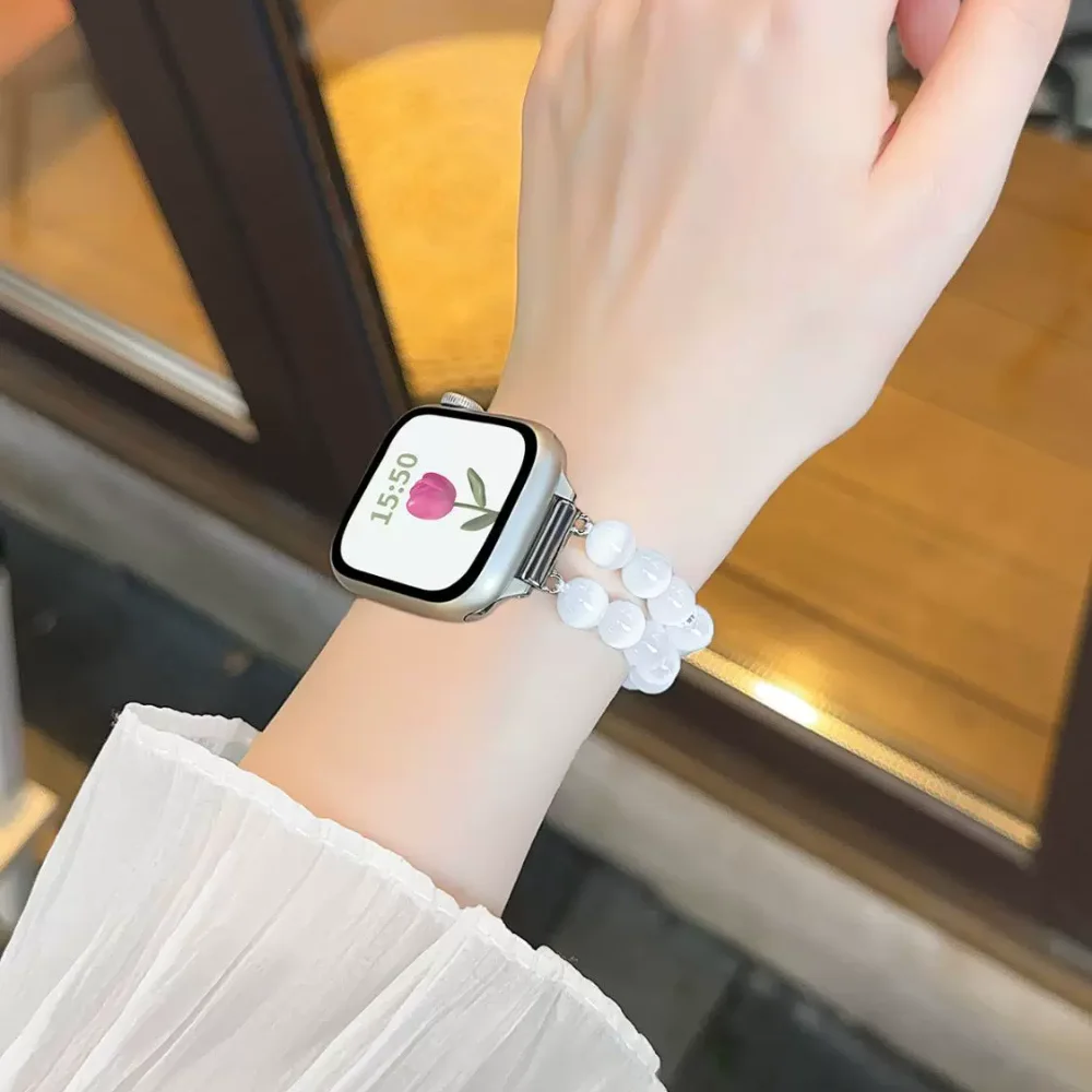 Elasticity Crystal Band For Apple Watch Ultra 4/3 Woman Opal Bracelet Strap iWatch 12 11 10 9 8 38mm 40mm 41mm 42 44 45 46 49mm