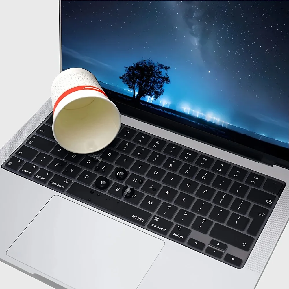 Ultra Thin Silicone Keyboard Cover for Macbook Pro/Air 13/15/16/12inch M4/M3 Chip UK/US Layout Waterproof Dustproof Protector