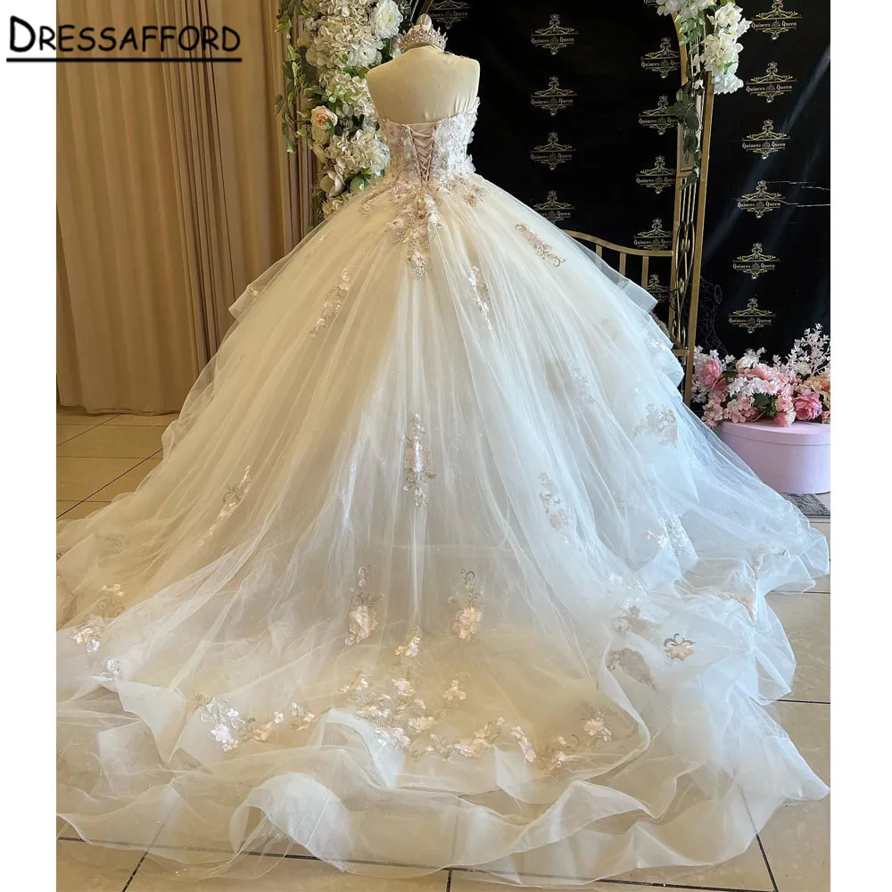 2023 Quinceanera Dresses Sweetheart Off Shoulder Princess Sweet 15 16 Years Old Birthday Prom Party Gown Backless Gala Gift