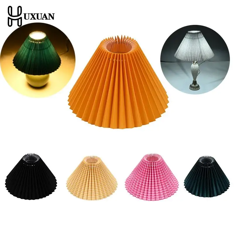 Bottom Opening 230Mm Pendant Lampshade Fabric Table Lamp Pleated Lampshade Bedroom Hotel Slant Height 160Mm