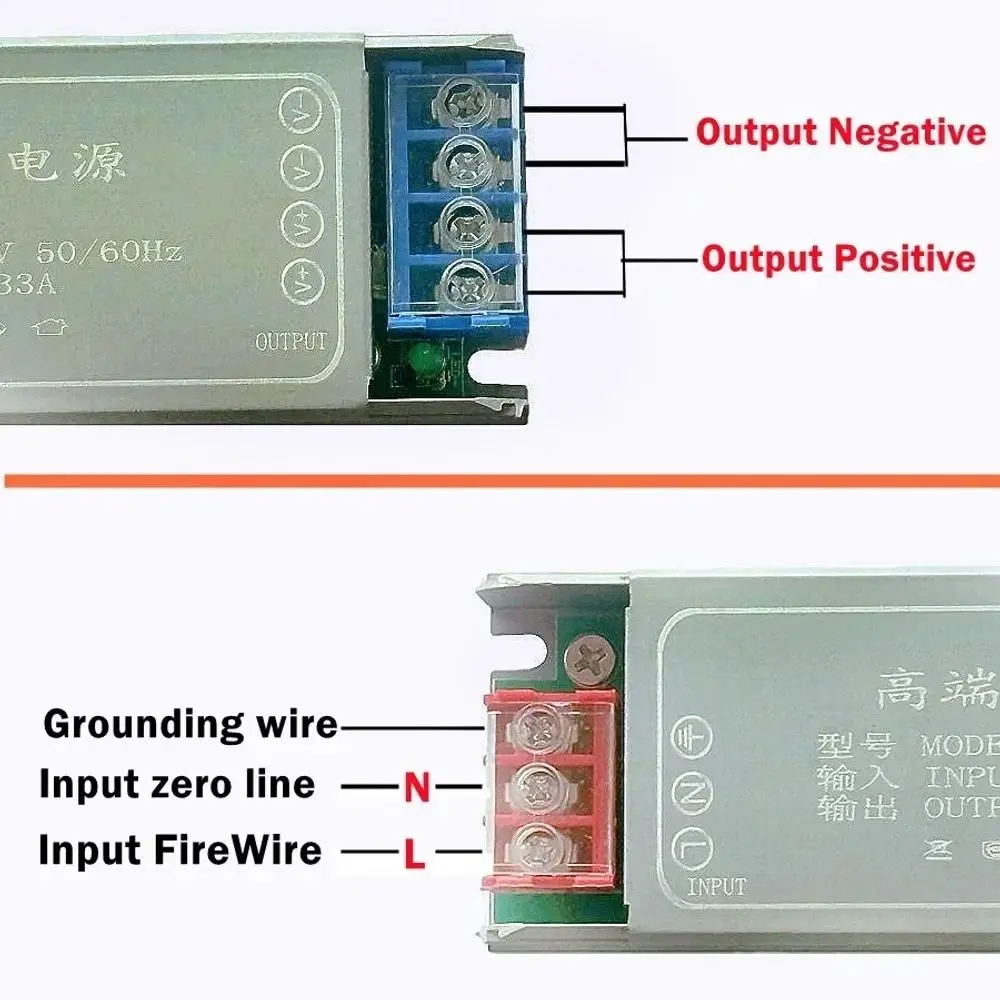 1Pcs DC 12V 24V Switching Power Supply 60-400W Aluminum Profile Power Adapter Ultra Thin AC100-264V Lighting Transformer