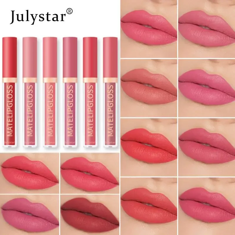 

Heallor Red Lip Tint Velvet Matte Liquid Lipstick 2.5ml Female Makeup Lip Gloss Long Lasting Lip Pigment 12 Color Cosmetics Silk