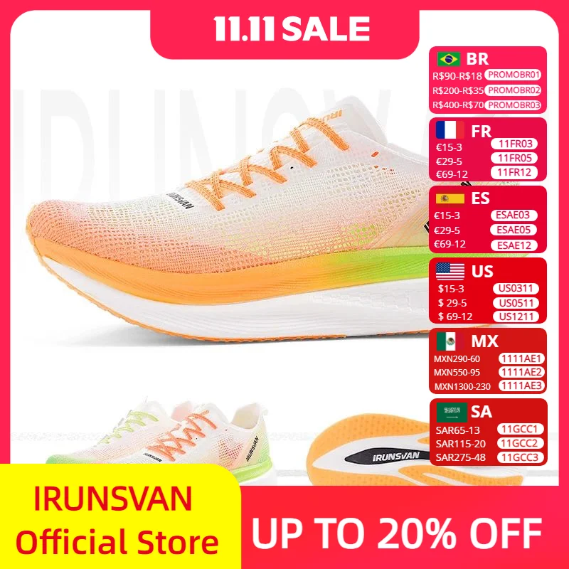 

IRUNSVAN LINGYUN TOP1.0 Профессиональные кроссовки для марафонского бега, мужские кроссовки 2024, нейлоновые дышащие стабильные кроссовки с полной ладонью и карбоновой пластиной