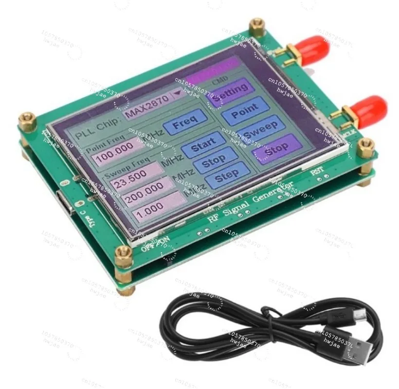 23.5-6200 MHz RF signal source 0.5PPM high stability low noise frequency sweep full touch screen PC controllable