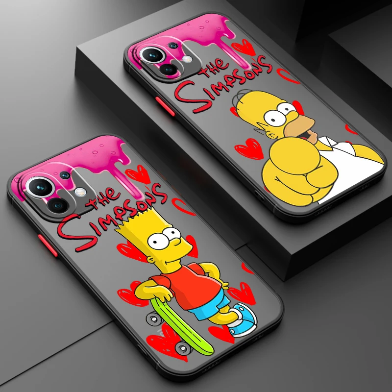 

Disney The Simpsons Bart Frosted Translucent For Xiaomi Mi 13 12 12T 11T 11 11i 10T 10 9T Pro Lite Ultra 5G Soft Phone Case