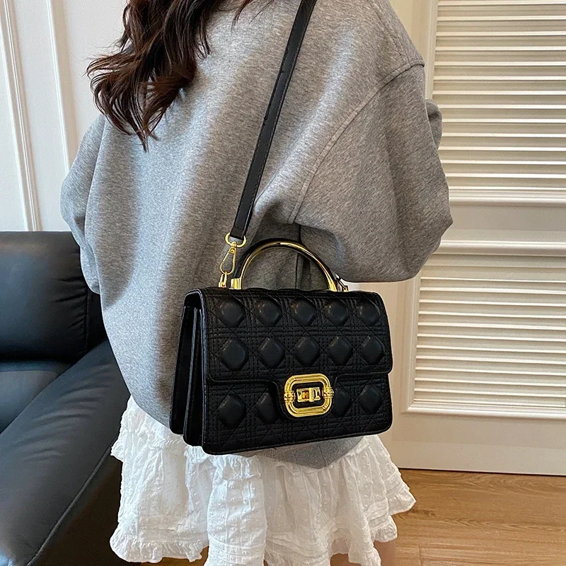 

Elegant Leather Shoulder Bag By Famous Designer - Women's Handbag With Crossbody Feature Classic And Chic