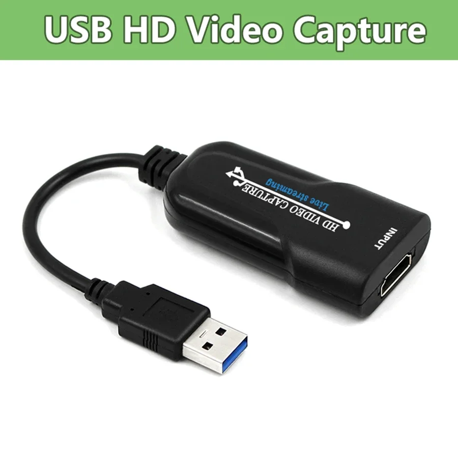 USB Video Capture Card HD to USB Video Capture Device Grabber Recorder for PS4 DVD Camera Live Streaming
