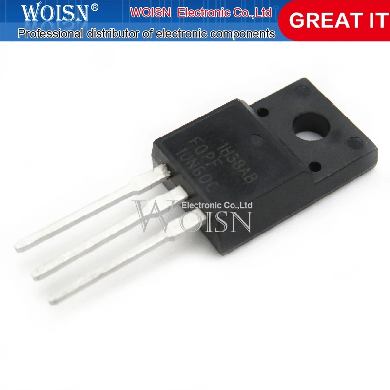 5pcs/lot FQPF10N60C FQPF10N60 10N60C 10N60 TO-220F In Stock