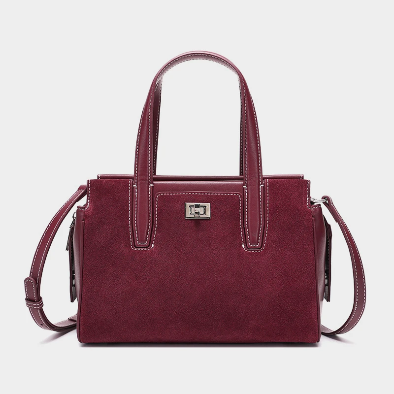 

Hifashion Ретро замшевые сумки из натуральной кожи для женщин 2025 Роскошные дизайнерские матовые сумки для работы Женские сумки через плечо