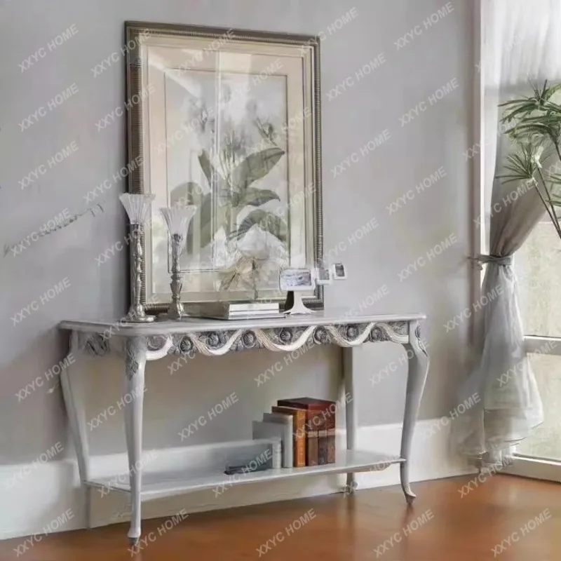 XX solid wood entrance table  fashion foyer cabinet neoclassical antique dressing table simple sofa edge