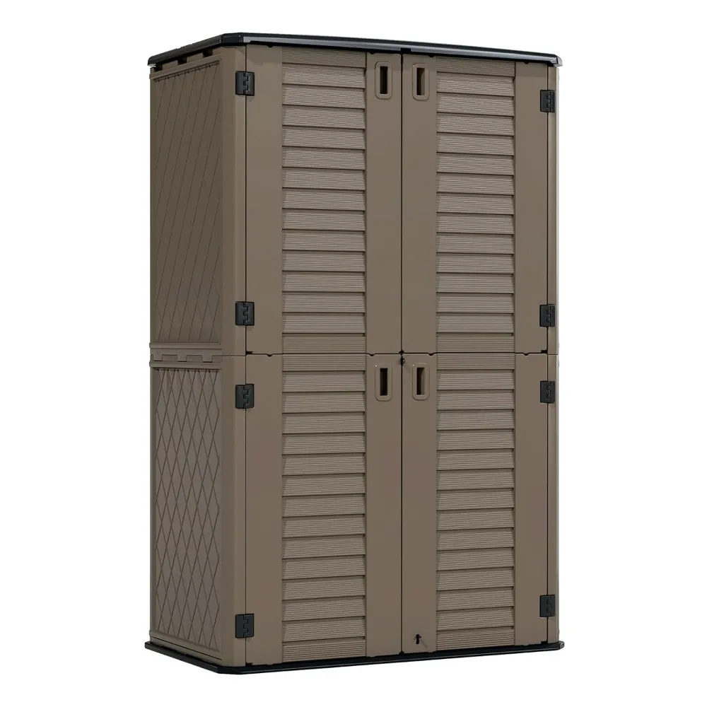Outdoor Storage Shed Weather Resistant Horizontal Cabinet for Backyard Patio Lawnmower Garden Tools 53 cu.ft, Custom