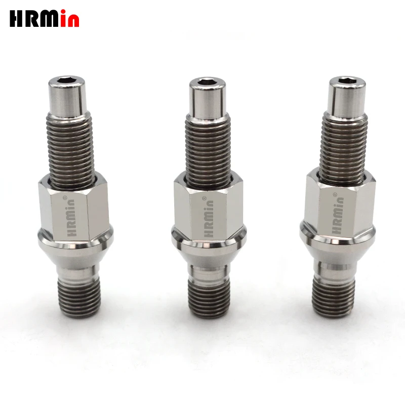 HRMin stud kits Gr.5 titanium never rust wheel stud M12*1.25*75mm with cone seat wheel nut M12*1.25*27mm for Fiat Peugeo racing