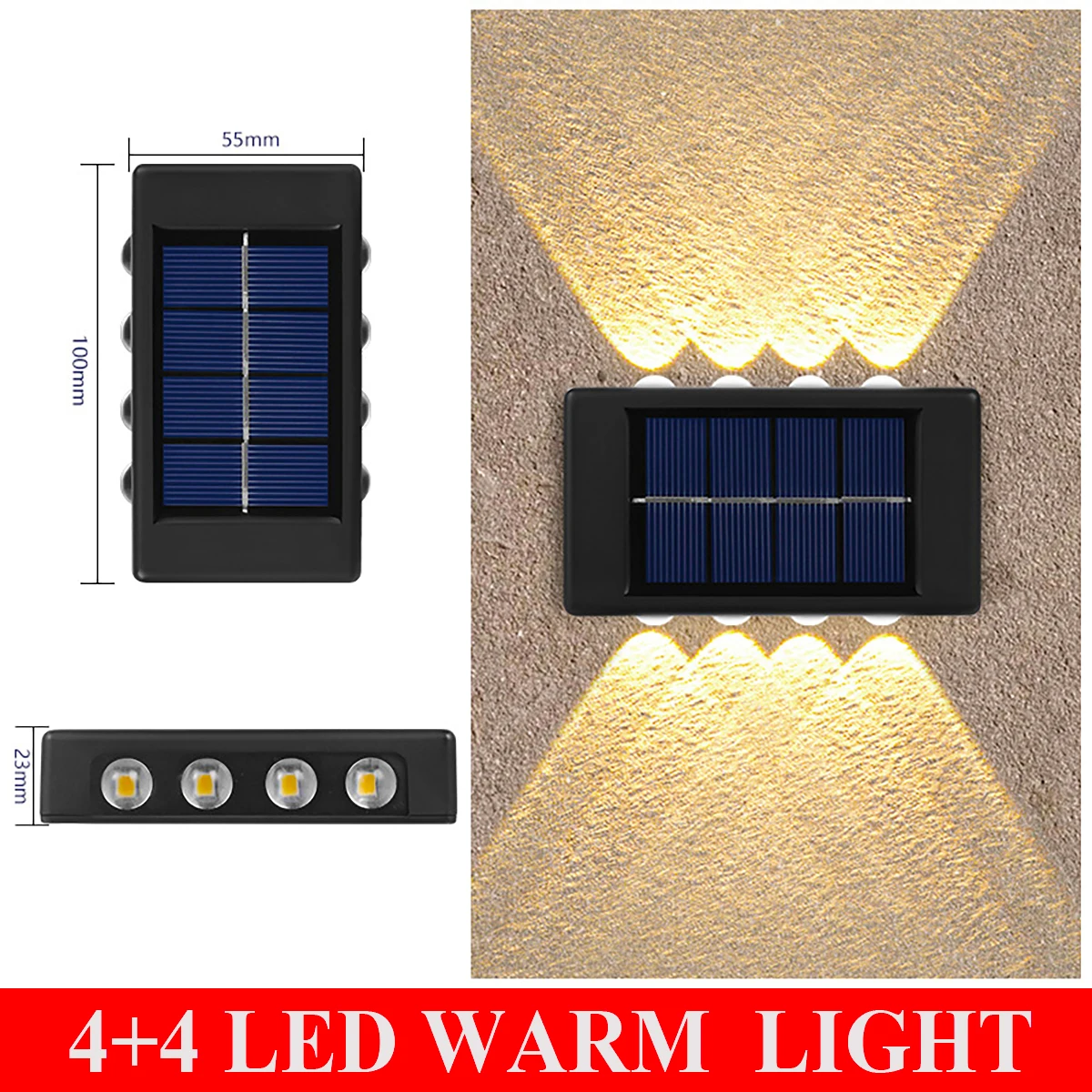 10LED Solar Wand Lampe Im Freien Wasserdichte Up Und Unten Solar Lichter Luminous Beleuchtung Garten Dekoration Treppen Zaun Sonnenlicht Licht