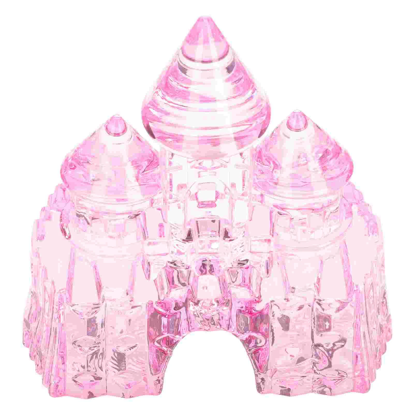 Toys for Girls Crystal Castle Bedroom Ornament Children Craft Decorative Acrylic Pink Birthday Gift Adornment