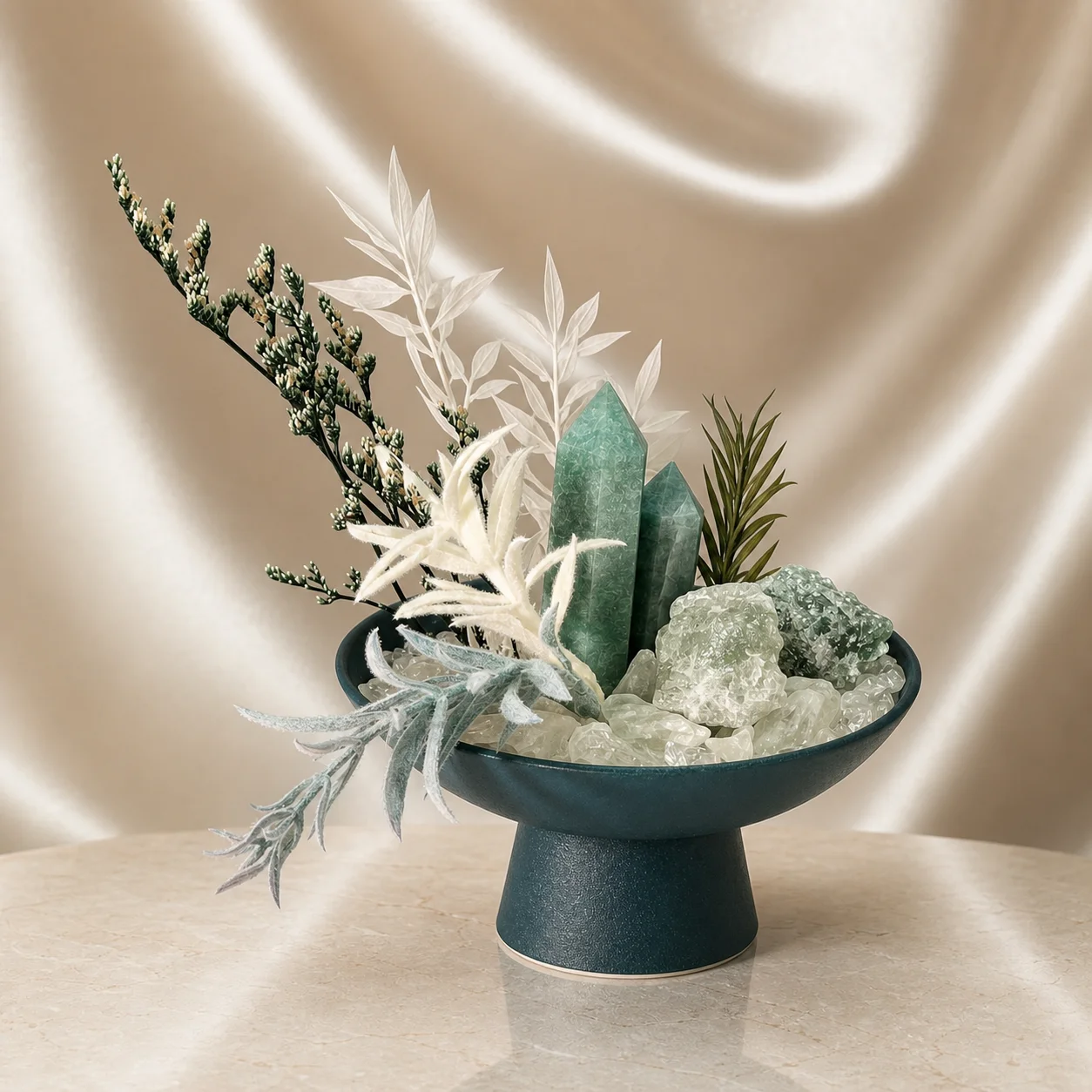 Mosslight Forest Haven DIY Crystal Garden Kit, Amazonite Green Woodland Tabletop Decor, Botanical Home Gift