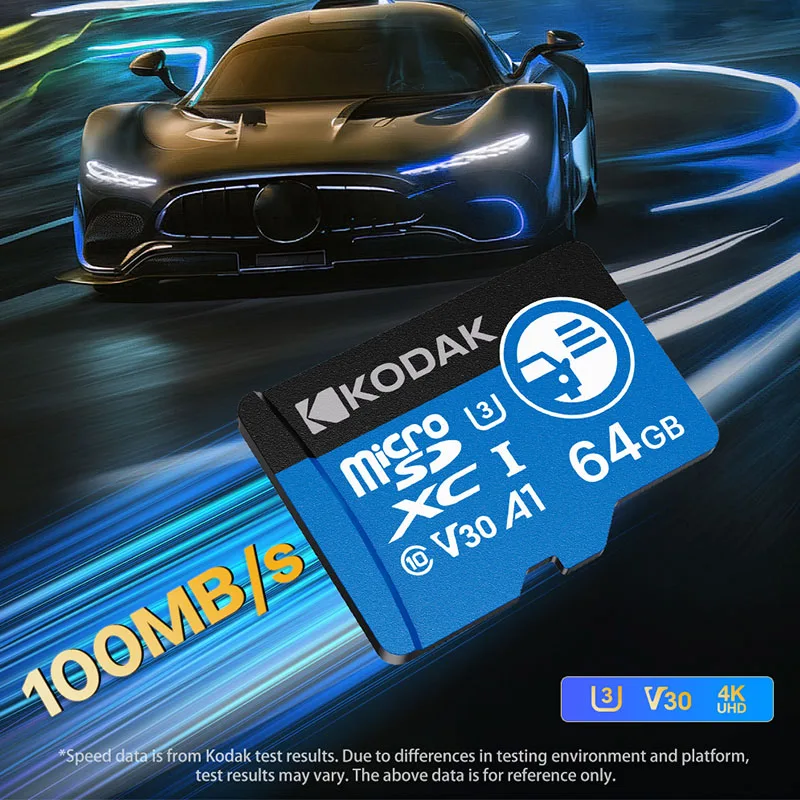 Kodak High Endurance Micro SD Card for Dash Cam FAT32 Memory Card 128/256GB 100MB/s Smooth 4K & Loop Recording Microsd Cards