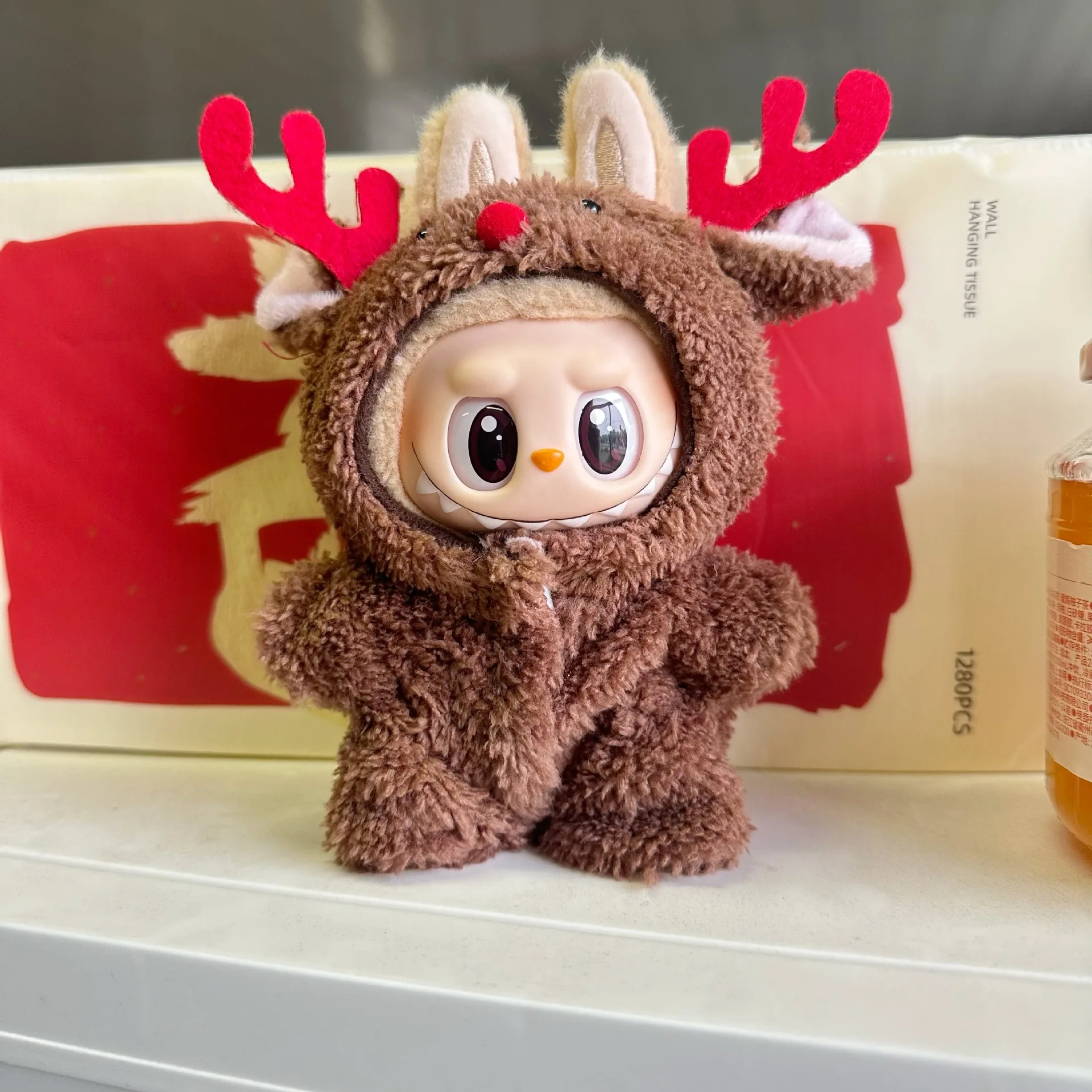 

Аксессуары Labubu, одежда, подходящая для V1 V2 V3, Labubu, рождественский комплект с оленями, Labubu, красная одежда, рождественский модный подарок