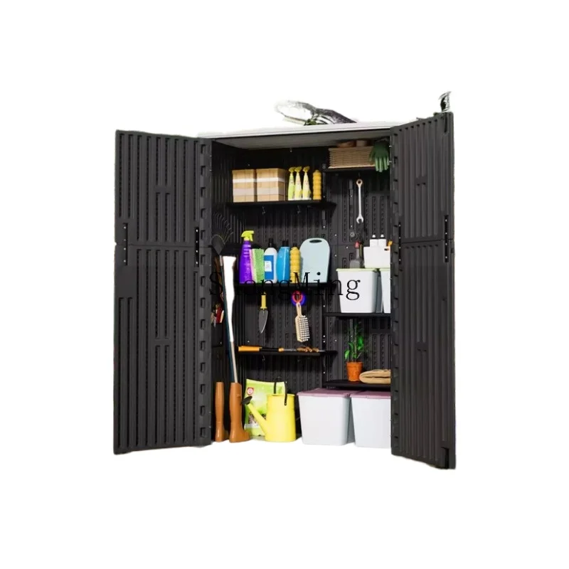 CL  Cabinet Kindergarten Storage BoxOutdoor Storage Waterproof Sunscreen Yard Garden Toolbox Balcony Sundries Storage