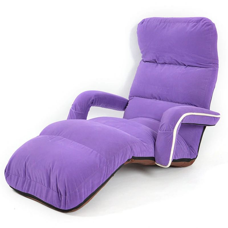 Chaise Lounge Chairs for Bedroom Adjustable Foldable Soft Suede Recliner Chair  6 Colors Sofas and Armchairs Discount Lounger