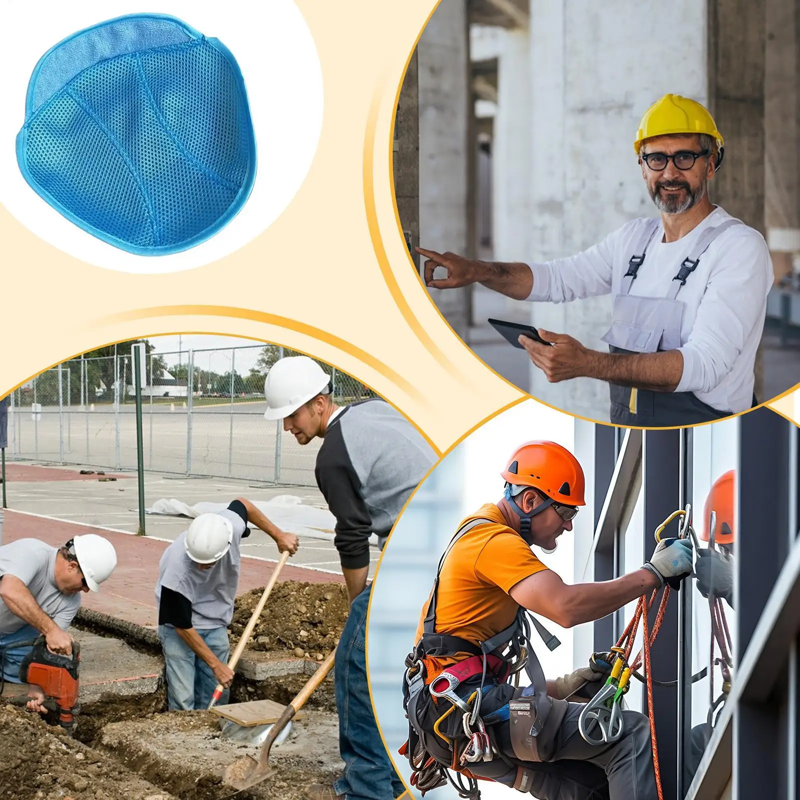 Hard Hat Liner Head Comfortable Protection Removable Sweat Absorbent Breathable Safety Cushion For Men Construction Riding