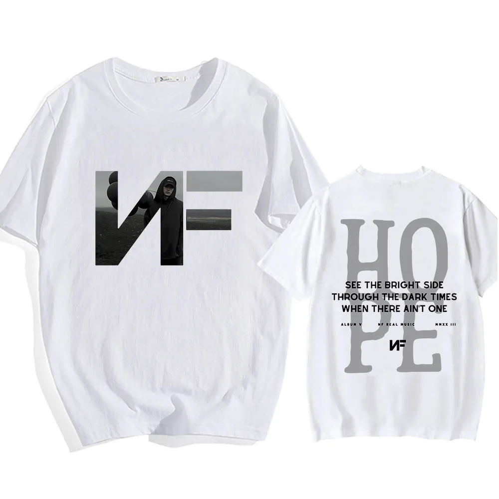 Rapper Graphic Printing Tee-shirt NF Hope Tour Print T-shirts Hip Hop Streetwear Short Sleeve Summer Cotton Tshirts Unisex Men