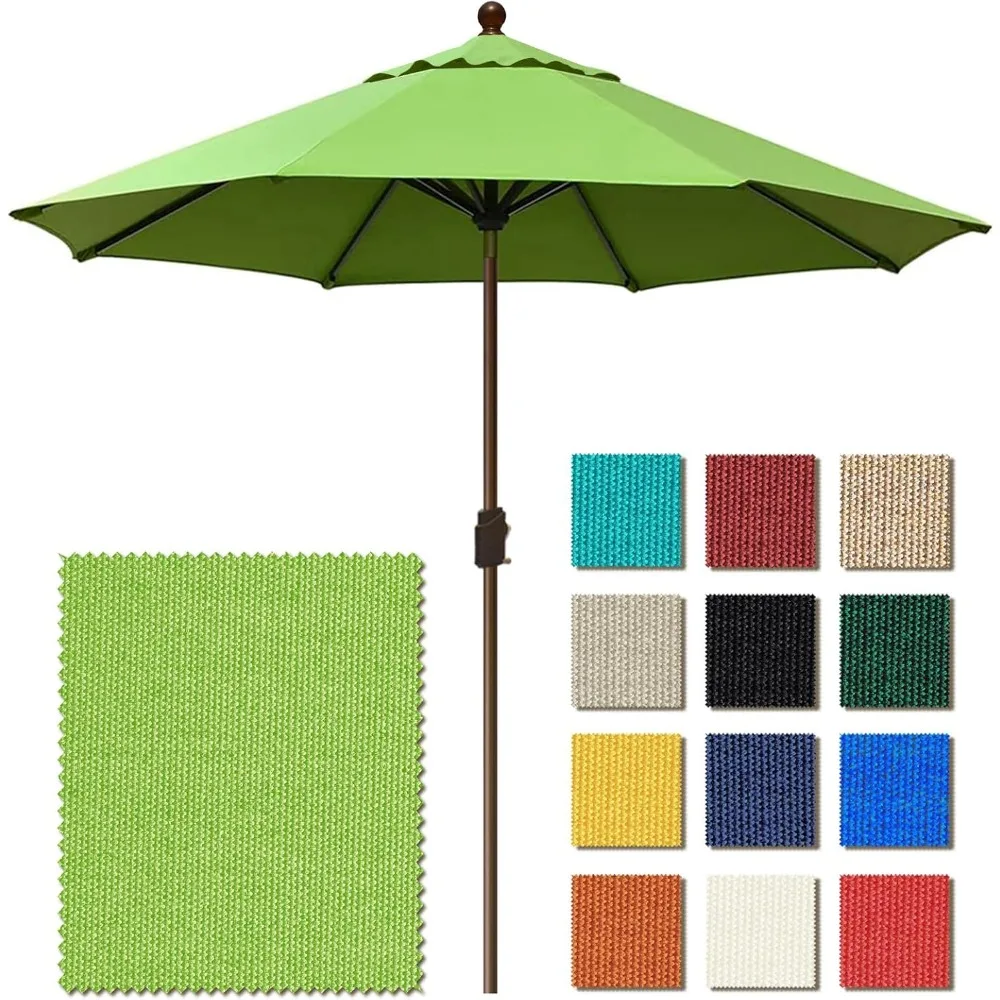 EliteShade USA 10-Year-Non-Fading 9Ft Market Umbrella Patio Umbrella Outdoor Table Umbrella with Ventilation Macaw Green