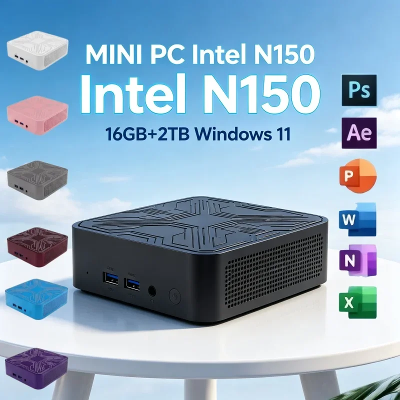 2026-multi-function-mini-gaming-tiny-desktop-intel-n150-processor-win11-16gb-ram-2tb-ssd-wifi6-bt52-for-travel-student-office
