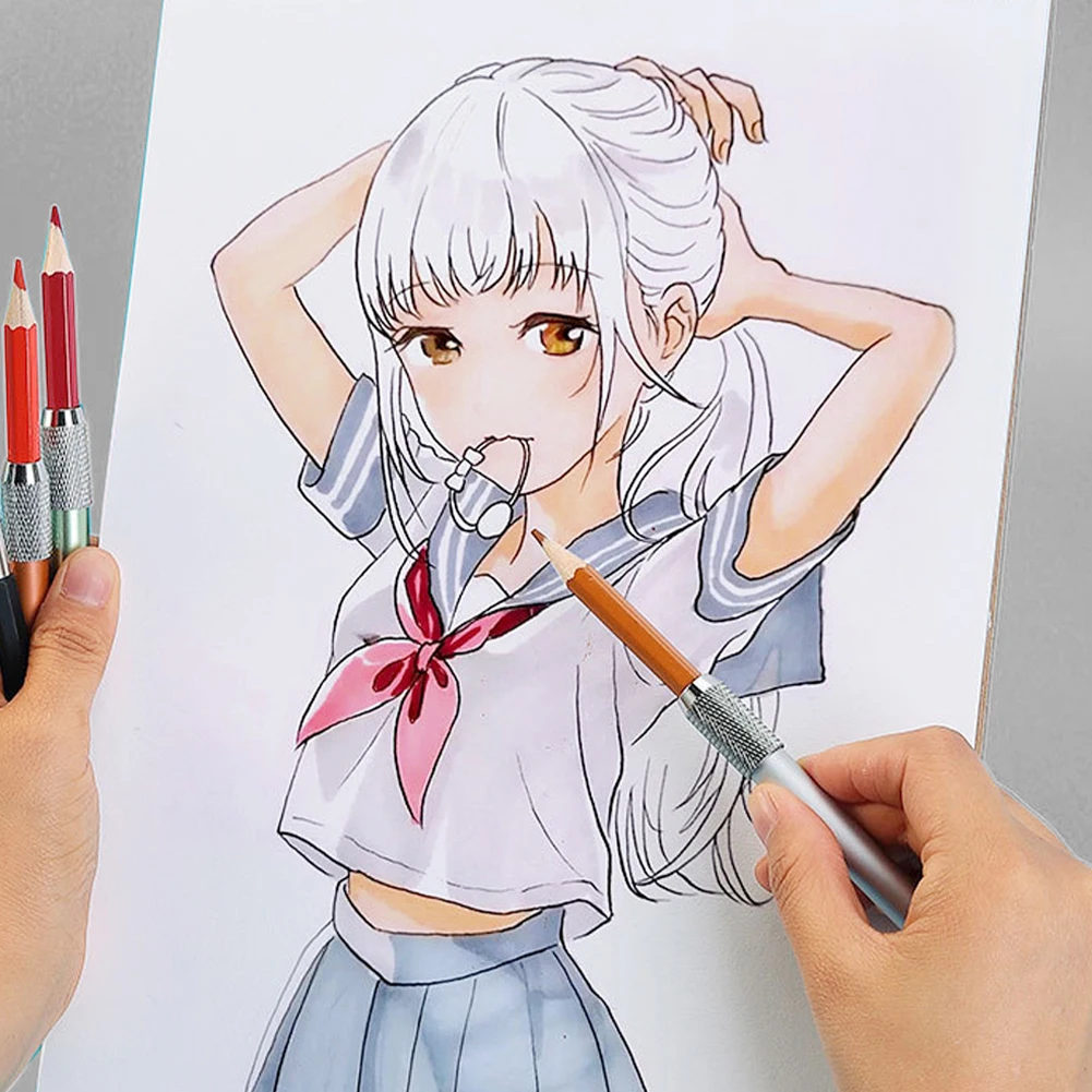 Extension de crayon en métal, manchon de crayon de dessin, connecteur de crayon, tige d'extension en alliage d'aluminium, fournitures de peinture artistique