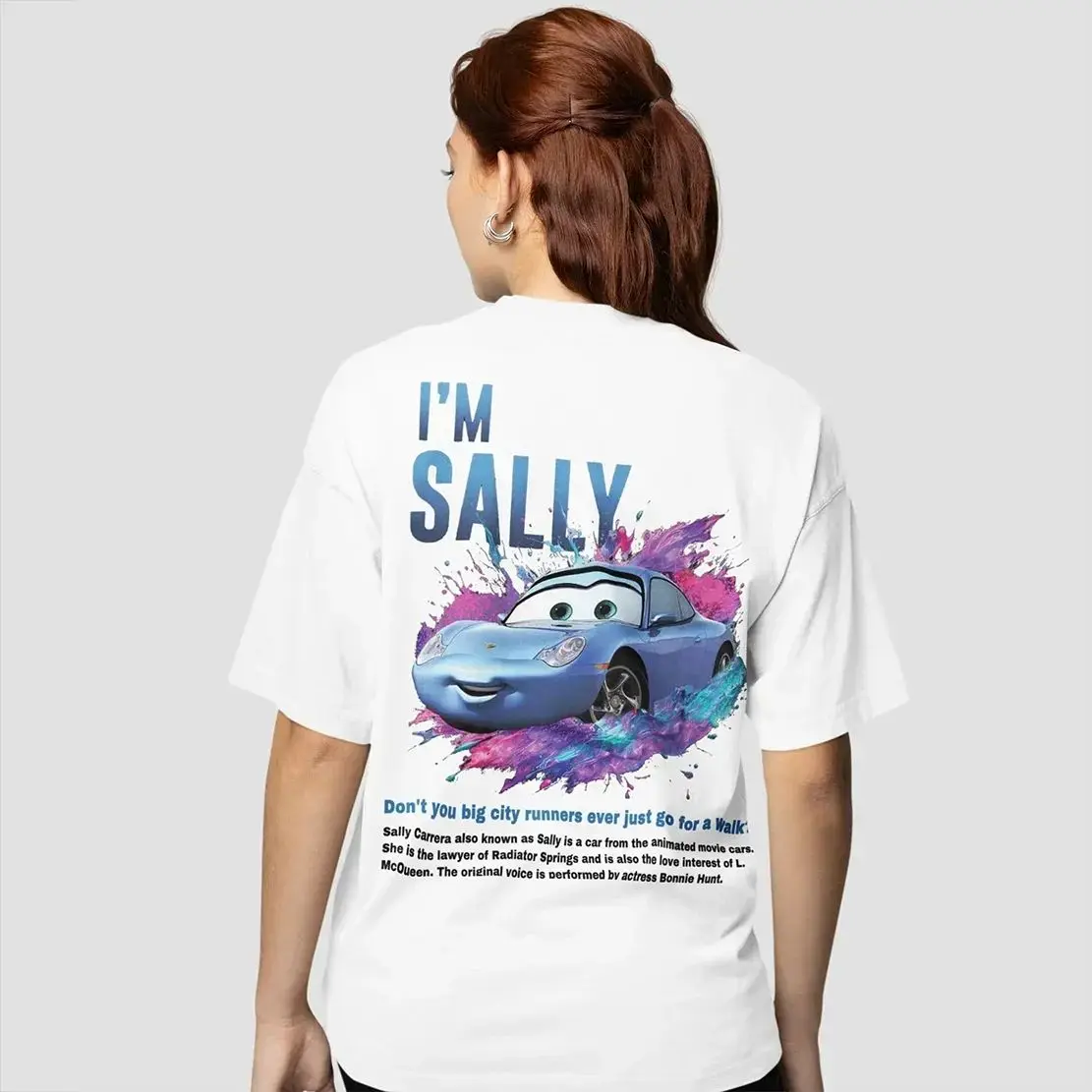 2024 New Summer Women's Sally I'm Lightning Cars McQueen Graphic Shirt Accessories Funny Cotton T Unisex Clothes